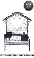Угловой мангал с крышей