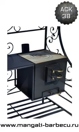 Угловой мангал с крышей Мангал с крышей