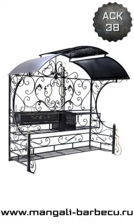 Мангал с крышей и печкой Россия