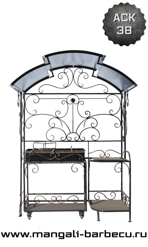 Мангал с крышей схема