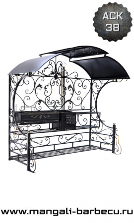 Мангал с крышей и печкой Россия