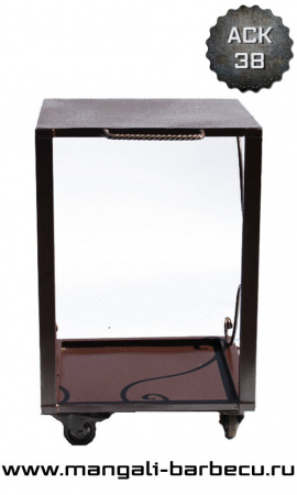 Кованный столик на колёсах