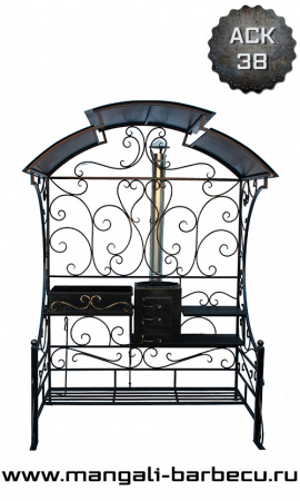 Мангал с крышей и печкой Витос